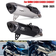 Motorcycle Exhaust Pipe Mid Link Tube Carbon Mufflers Removable DB Killer Slip-On For BMW C400 C400X