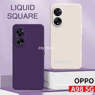 Casing For OPPO A98 5G 2023 Phone Case Liquid Silicone Rubber Square Soft Cover For OPPOA98 A 98 A1 