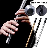 ESPO Aluminum Tin Whistle, 6 Holes Easy-to-learn Irish Whistle Flute, Portable Rich Tone C/D Key Iri
