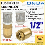 TUSEN KLEP TUSEN ONDA FILTER/ 1/2" 1/2 inch Brass ANTI-RUST Check Valve Foot Valve Foot Valve Tossen