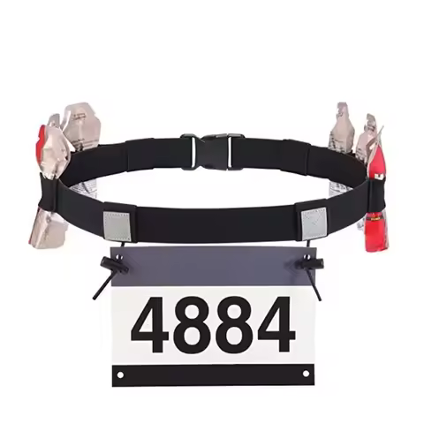 1pc Unisex Triathlon Marathon Race Number Belt With Gel Holder Running Belt Cloth Belt Motor Running