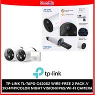 TP-LINK TL-TAPO C420S2 WIRE-FREE 2 PACK // 2K/4MP/COLOR NIGHT VISION/IP65/WI-FI CAMERA