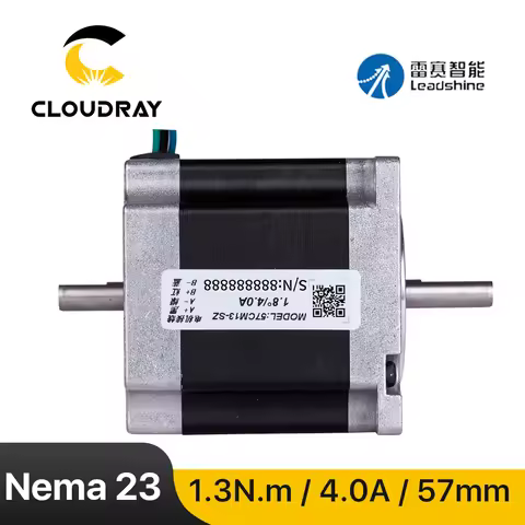 Leadshine Nema 23 Stepper Motor (57CM13-SZ) 4.0A 1.3N.m Dual Axis 2 Phase for CNC Router Engraving m