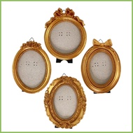 Miniature Picture Frames 4 Pieces Antique Irregular Wall Display Ornament Resin Small Picture Frames