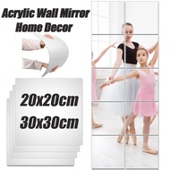 2/5/10Pcs Square Acrylic Wall Mirrors Decor/DIY Bedroom Full-body Mirror Sticker