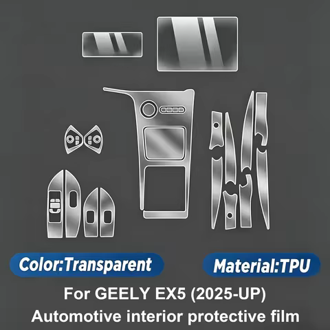 Interior TPU Protective Film TPU Film For Geely EX5 E5 2025-2026 Center Console TPU Protective Film 