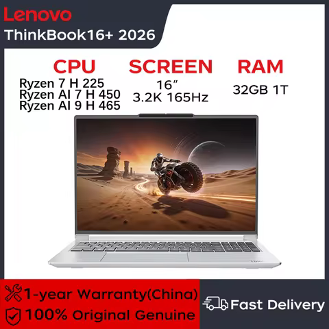 2026 Lenovo Thinkbook 16+ Laptop 16" 3.2K 165Hz R7 H255/R7 H450/R9 H465 32GB LPDDR5x 1TB/2TB SSD Dol