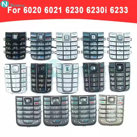 Nowey Cover Keyboard For 6020 6021 6230 6230i 6233 Mobile Phone English Russian Arabic Keypad Housin