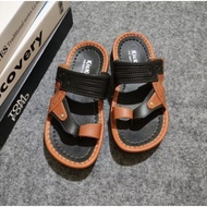 Children's leather flip-flop sandals, children's Eid flip-flop sandals