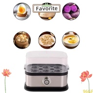 FAVORITEGOODS Eggs Boiler, 200W Power Auto Shut- Smart Egg Cooker,  Stainless Steel Multi Functional