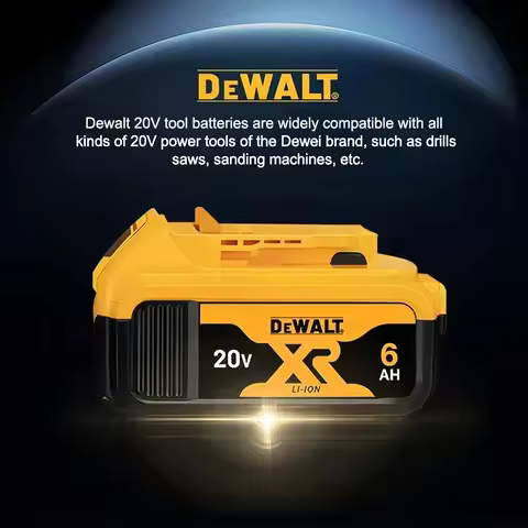 100% For DEWALT Original 20/ 60V MAX FLEXVOLT 6Ah battery 18V 6AH 2AH DCB184 DCB209 DCB206 For Dewal