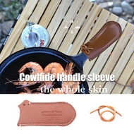 Trendy Outdoor Camping Cooking Tool Cast Iron Frying Pan Handle Cover Cast Iron Skillet Covers Leath