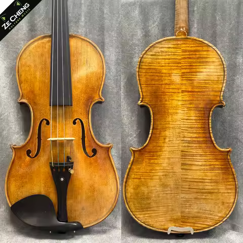 4/4 Violin Stradivarius 1716 Copy Vintage Solid Wood Professional Violin Ebony Fittings Professional