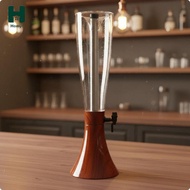 Homyl Modern Acrylic Barrel Drink Dispenser Draft Beer Dispenser with Cooling for Buffet Event Table