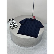 Gujia GG Lock Wool Knit Polo Shirt - Cotton Blend, Comfortable & Durable