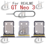 For Realme GT Neo 3 Sim Card Tray Slot Holder Card Holder Reader SD Slot Adapter Replacement Parts