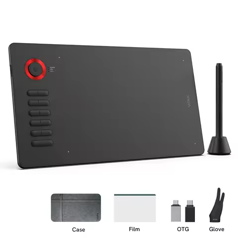 VEIKK A15Pro 10X6 Inch Graphics Tablet Digital Pen Tablet Phone Drawing Tablet Tilt OTG Battery-Free