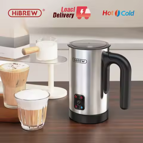 HiBREW 4 in 1 Milk Frother Frothing Foamer Fully automatic Milk Warmer Cold/Hot Latte Cappuccino Cho