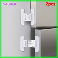 NASAMI 2pcs Kids Security Protection Refrigerator Lock Home Furniture Cabinet Door Safety Locks Anti-Open Water Dispenser Locker Buckle