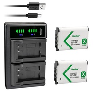 Kastar 2-Pack NPBX1 Battery and LTD2 USB Charger Replacement for Sony ZV-1 Vlogging Camera, ZV-1F Vl