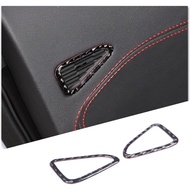 CHEAYAR Soft 3D Real Carbon Fiber Car Door Dashboard Speaker Frame Trim Sticker Compatible with Corv