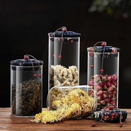 High Borosilicate Glass Sealed Jar Household Tea Jar Tea Jar Tea Box Spice Small Jar with Lid Storag