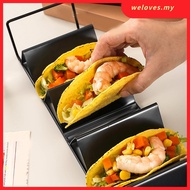 【WELV】Taco Holders Taco Stand Pancake Rack Tortilla Tray Plate Display Stainless Steel