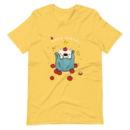 Cute Cat In Teapot Graphic T-Shirt For Women Brew Hussy Funny Coffee Lover Tee Soft & Comfortable Mo