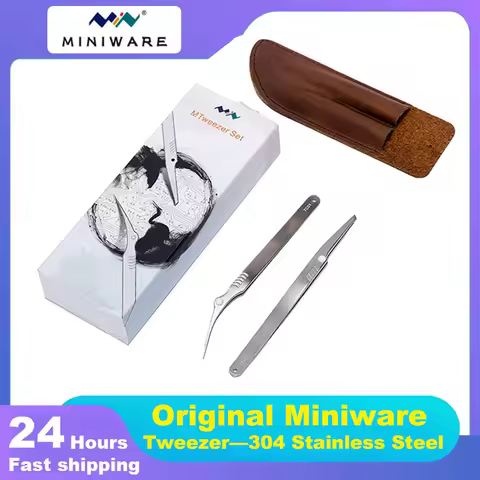 Miniware MTweezer Tweezer Set 304 Stainless Steel High Precision Circuit Board Component sorting Rep