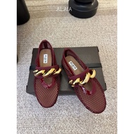 ALAIA 2026 Summer New Style Hollow Flat Ballet Shoes
