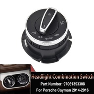 Car Chrome Headlight Lamp Control Switch Knob For Porsche Cayman Panamera 991 Turbo GT2 991R GT3 RS 