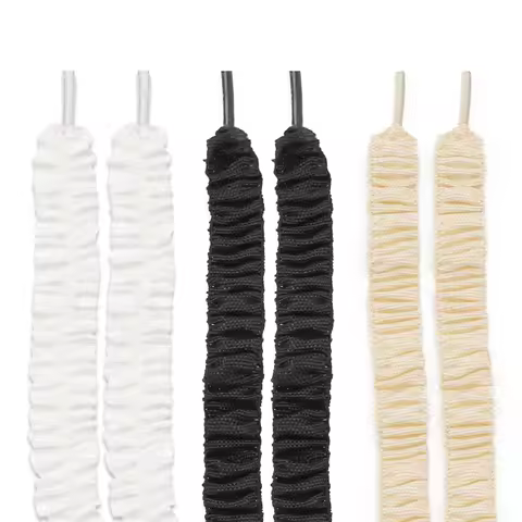 Cute Girly Style Lace Fungus Shoelaces for Sneakers Flat Elastic Silk Shoe Laces Shoes Accessories T