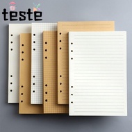80Sheets Notebook Refill Paper, A5/A6/A7 Kraft Paper Loose Leaf Paper, Durable Horizontal Line/Blank