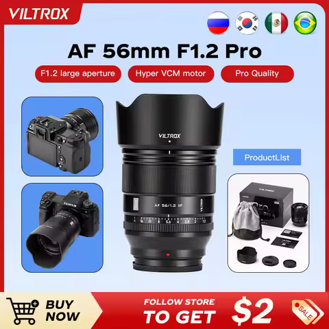 Viltrox AF 56mm F1.2 Pro APS-C Lanscape Portrait Camera Lens for Fuji XT-30 Nikon Z50 Sony ZV10 X-A7