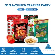 FF Flavoured Cracker Party Size 348g – Tasty Crispy Snack, Tomato, Spicy, Seaweed, Paprika Flavors