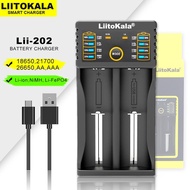 Liitokala Lii-202 1.2V 3.85V 3.7V 3.2V 18650 18350 18500 21700 14500 AA AAA NiMH rechargeable lithiu