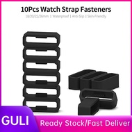 guli-my 10Pcs 26mm Silicone Replacement Secure Rings Watch Strap Fasteners Band Keepers Loops Compat