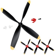 3 Sets Spare RC Plane Propellers 4 Blade Propeller Compatible with Mustang P51 RC Plane 4 Channel Re