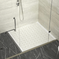 1pc 53 * 52cm Pebble Anti Slip Pad With Suction Cup For Bathroom Anti Slip Pad, Machine Washable And