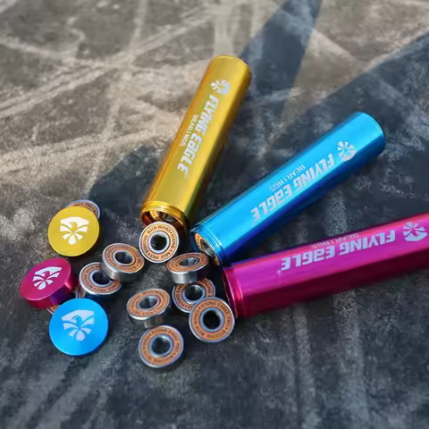 16 Pieces Skate Bearings ABEC-9 16pcs Original Flying Eagle Bearing Drift Gold 608zz 22*8*7mm Radial