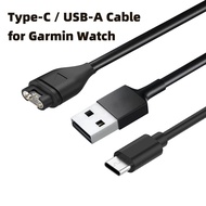 Type C / USB-A Charging Cable Cord for Garmin Venu 2 plus/ Fenix 7S 7X 6S 6X 5S 5X Plus Forerunner 965 945 245 45 Vivoactive 3 4