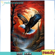 5D DIY Full Round Drill Diamond Painting Owl Kit Home Decor Art Craft 40x65cm