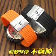 2/20✈Victorinox watch strap soft silicone sports waterproof rubber strap male butterfly buckle bracelet 20mm