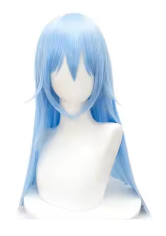 Mens Anime Rimuru Tempest Cosplay Wig Long Hair Halloween Party Light Blue Wigs Synthetic Hair