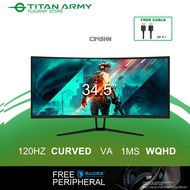 TITAN ARMY 34" Curved Ultrawide 120Hz 1ms 21:9 UWQHD Gaming Monitor (C34SKN)