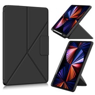 全城熱賣 - 適用於 iPad Pro 12.9 2022 / 2021 變形金剛款平板保護套帶多折支架&休眠（黑色）