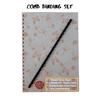 Buku Skrap/Folio/Assignment Project Paper (Comb binding, Color Paper)-