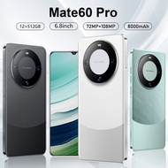 High Quality Mate60 Pro New 4G/5G Smartphone 6.8inch Ultra Clear Screen Memory 12GB RAM+512GB ROM Battery 8000mAh