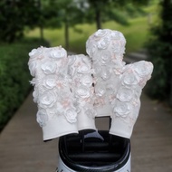 [11GOLF] Golf Wood Head cover 1/ Fw/ Ut ลวดลายดอกไม้