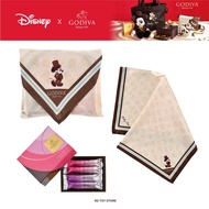 RD Japan Disney GODIVA Co-Branded Valentine's Day Chocolate Gift Box Silk Scarf Roll Mickey 6 Pcs With Paper